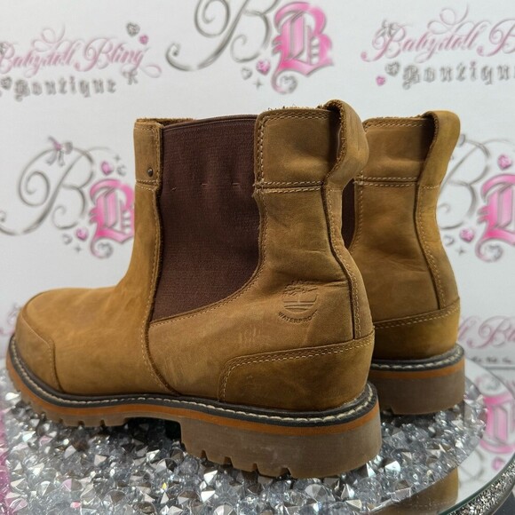 Timberland Tan Nubuck Chelsea Boots with Brown Elastic men’s boots leather main image 5